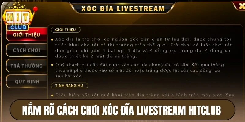 Xóc Đĩa Livestream Hitclub - Chơi Lắc Đĩa Cận Cảnh 360 Độ 3 Nắm rõ cách chơi xóc đĩa livestream Hitclub